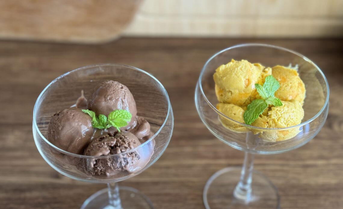 Chocolate and mango Vegan Ice-Cream 